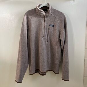 RARE Patagonia Men's Tan Quarter Zip Sweater